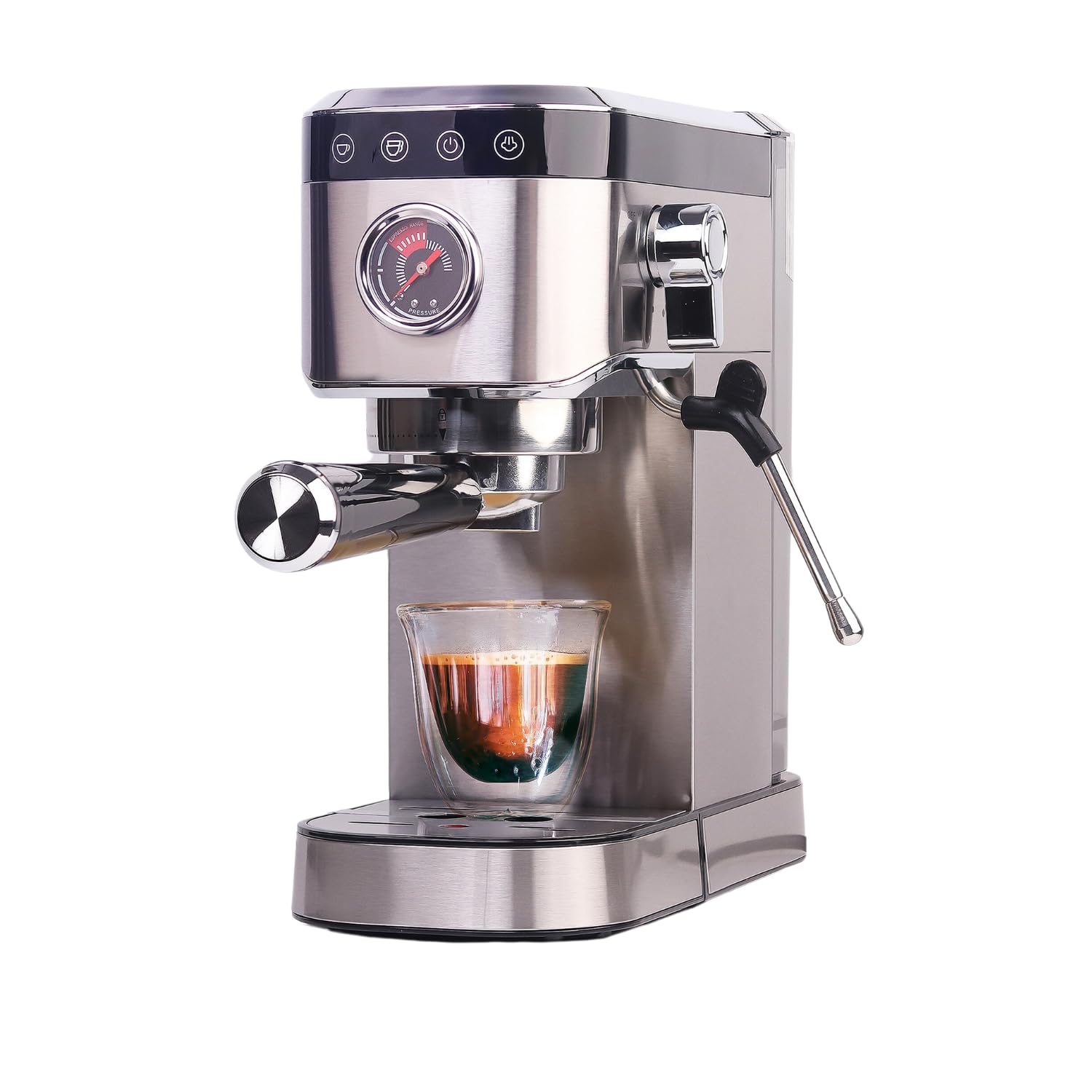 Espresso Coffee Machine 20 Bar Pump Espresso Maker with Milk Frother Steam  Wand