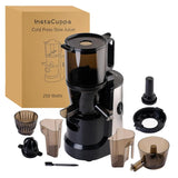 InstaCuppa 3-in-1 Cold Press Juicer for Home for Busy Moms, Unique Gradual Shaped Auger, 250W Copper Motor, 5.5” Big Mouth Feed Chute, Quiet, Easy to Clean, BPA-Free, 3L Slow Pressed Juice Machine