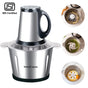 InstaCuppa Premium Electric Chopper with 3 Unique Attachments - Garlic Peeler, Stainless Steel Chopping Blades, Egg Beater - 3
