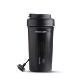 InstaCuppa Portable Milk Frother Mug – 4 Settings | Froths Milk, Stirs Cold Drinks, Boils Water, Keeps Warm | 300ml Capacity, Stainless Steel Interior with Nonstick Coating, Lid with Spout