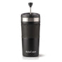 InstaCuppa French Press Travel Mug, Stainless Steel Double Walled Vacuum Insulated Thermos for Hot or Cold Coffee, Tea, Spill Proof