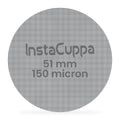 InstaCuppa Espresso Puck Screen - Reusable 316 Steel Filter, 150 Micron, 51 mm & 58 mm