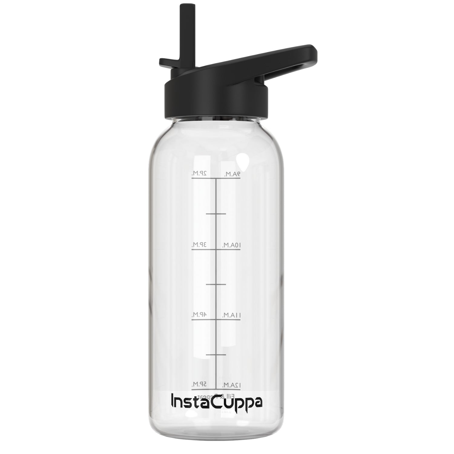 InstaCuppa Borosilicate Glass Bottle with Straw Sipper Lid, 1000