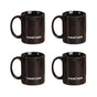 InstaCuppa Ceramic Coffee Mugs with Handle Home Kitchen Use,Business,Gift,Ceramic 350 ML , Pack of 4 , Black