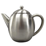 InstaCuppa Stainless Steel Tea Pot with Removable Tea Infuser, Easy to Pour Spout, Cool Touch Handle, Attractive Design, Unbreakable Build, 1.2 Litre