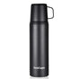 InstaCuppa Thermos Flask Bottle with Built-In Stainless Steel Mug, Twist Pour Screw Lid, Double Walled Vacuum Insulation