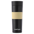 InstaCuppa Vacuum Insulated Travel Mug, Stainless Steel Double Walled Thermos for Hot or Cold Coffee, Tea, Spill and Leak Proof with