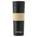 InstaCuppa Vacuum Insulated Travel Mug, Stainless Steel Double Walled Thermos for Hot or Cold Coffee, Tea, Spill and Leak Proof with