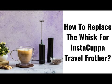 InstaCuppa Travel Milk Frother Coffee Beater, Handheld Battery Operated Whisker with Stainless Steel Protective Casing