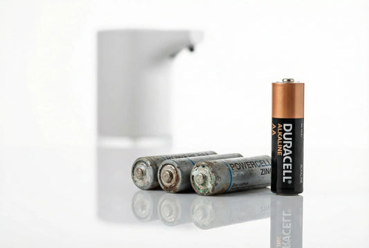 Battery operated soap dispenser Duracell vs cheap batteries