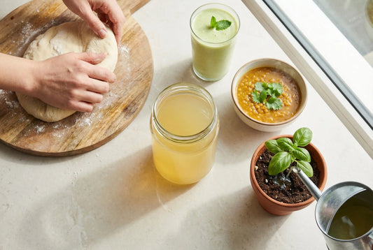 Whey water uses chapatti dough smoothie dal and plants