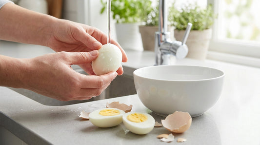 Hard boiled egg peeling tips and timing guide