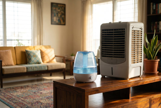 Humidifier and air cooler side by side summer comparison