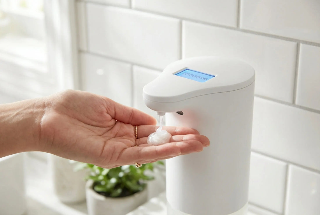 Liquid soap dispenser for Indian bathroom with touchless sensor