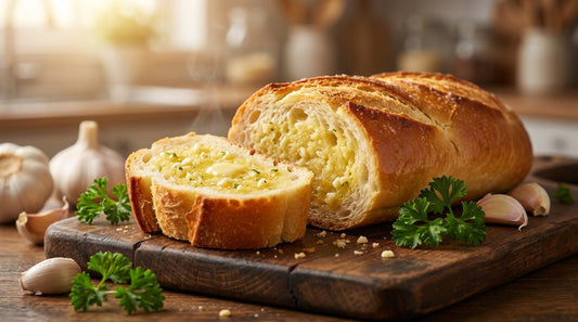 Bread maker garlic bread soft buttery homemade