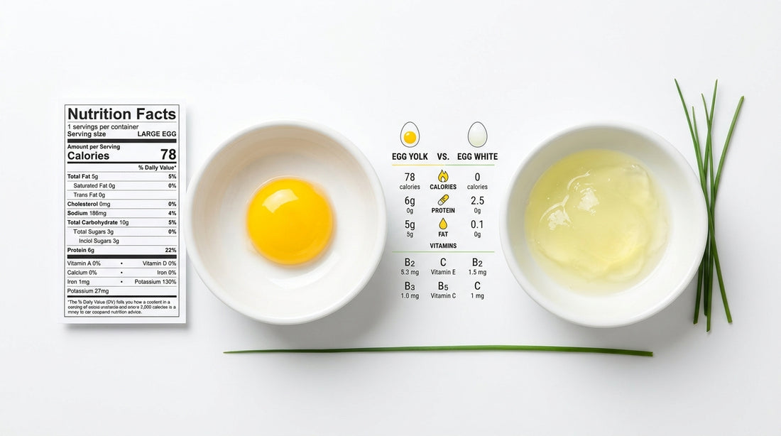 Boiled egg calories nutrition chart white vs yolk