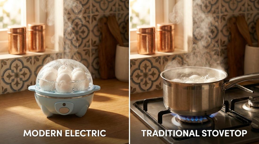 Egg boiler vs stovetop comparison for Indian kitchens