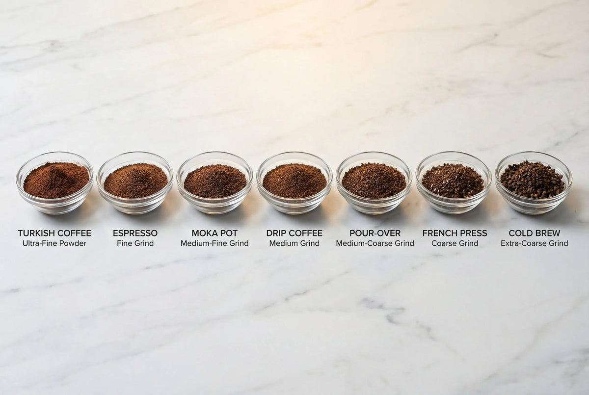 Coffee Grind Size Chart — Settings for Every Brew Method – InstaCuppa Store