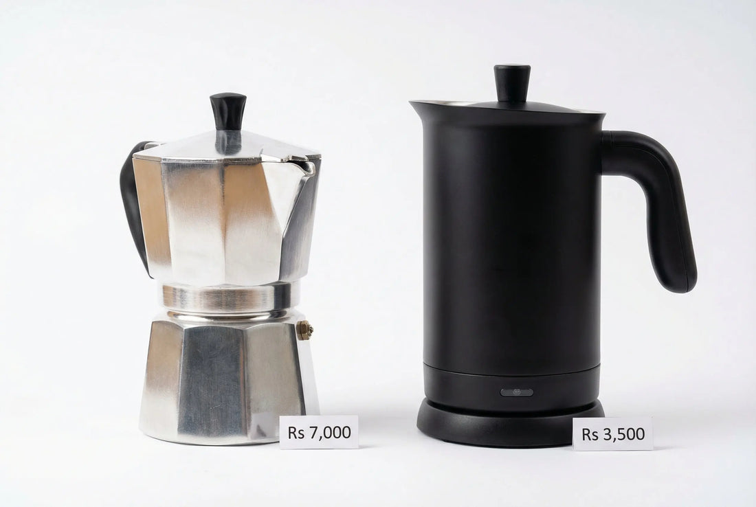 Bialetti aluminium vs InstaCuppa stainless steel electric moka pot