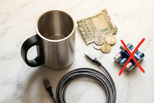 Self stirring mug price comparison - InstaCuppa rechargeable self stirring mug