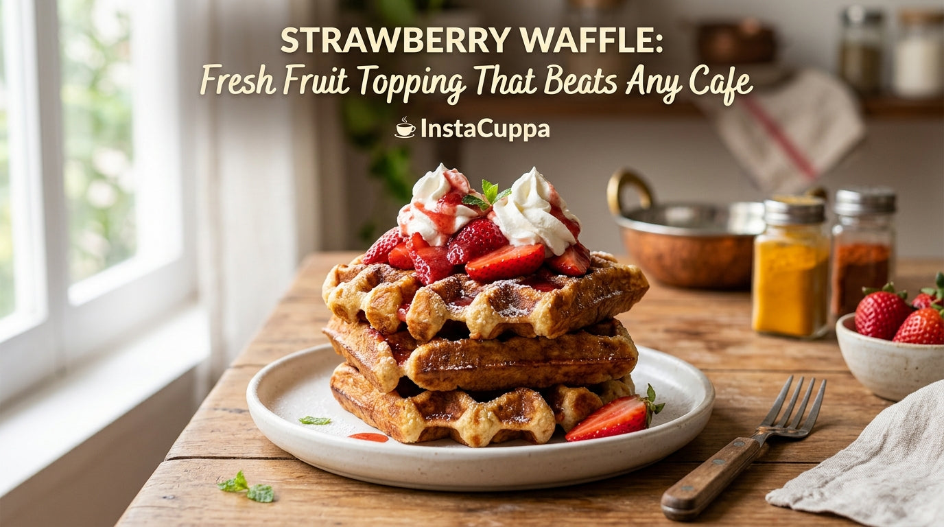 Strawberry Waffle Recipe: Fresh Fruit Topping at Home | InstaCuppa