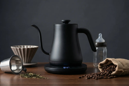 Electric gooseneck kettle complete guide with tea and coffee accessories