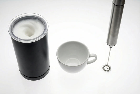 Electric countertop milk frother vs handheld frother wand comparison