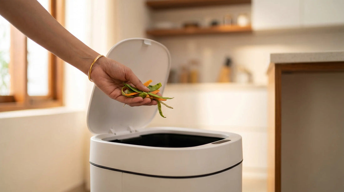 Automatic dustbin touchless hands-free operation