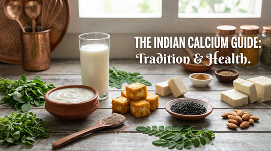 Calcium rich Indian foods guide - ragi, milk, curd, sesame, drumstick leaves