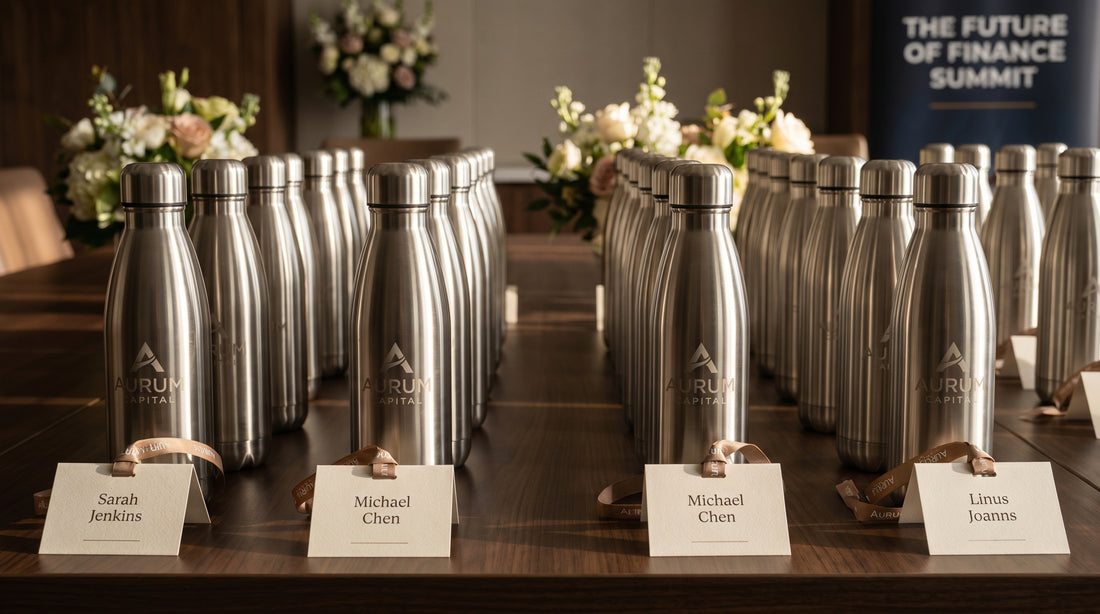 Customized corporate gifts with logo printing and laser engraving