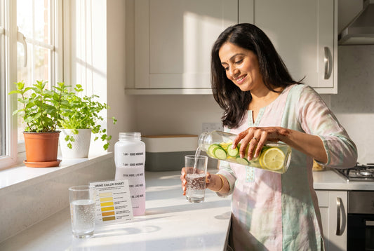Daily water intake guide with fruit infuser and motivational water bottle