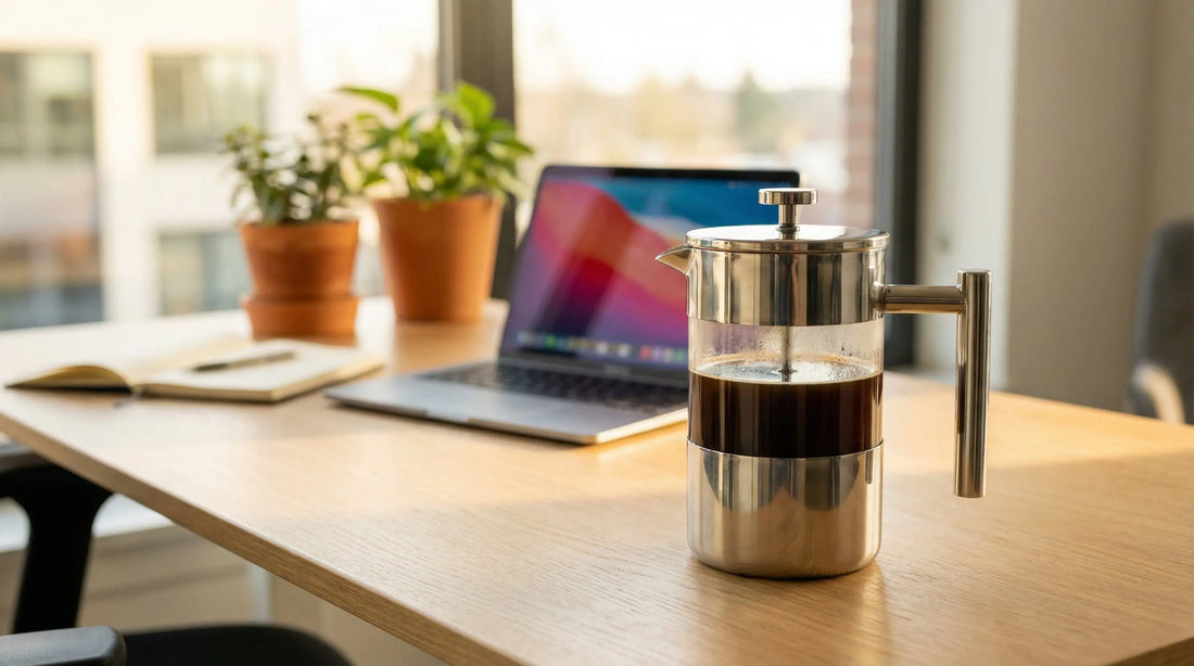 French Press at Your Desk: How to Brew Fresh Coffee at Office Without a Kitchen