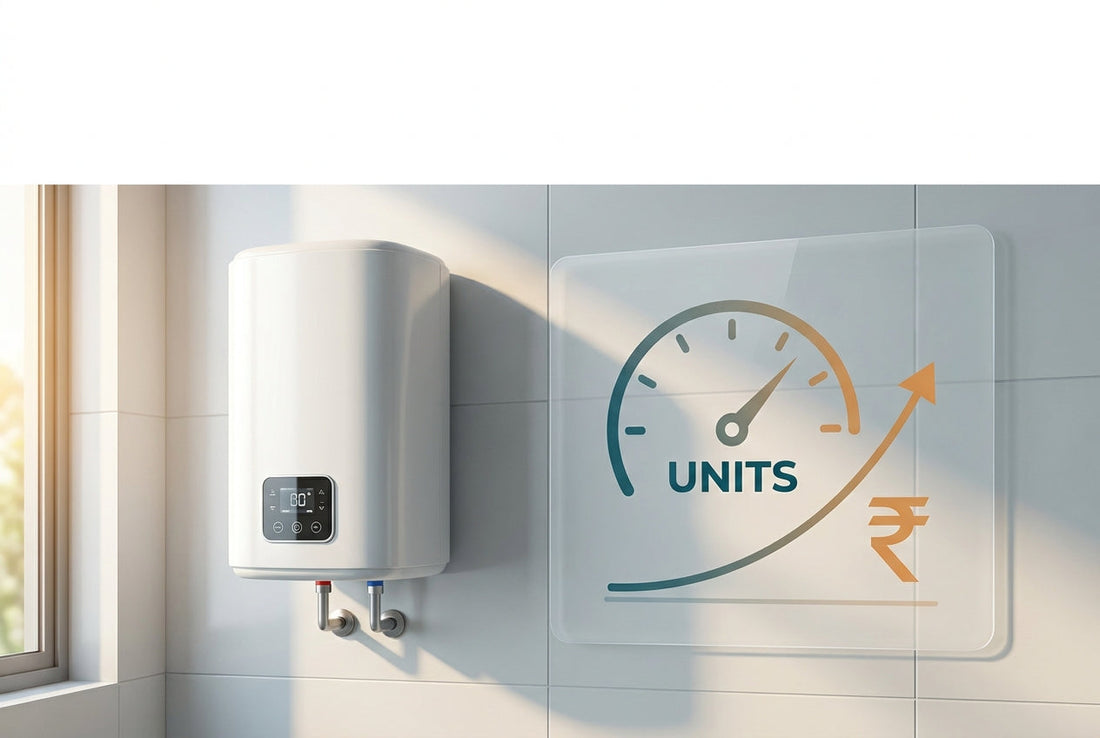 Geyser power consumption in India - water heater units and monthly bill