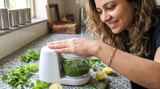 Green chutney recipe with electric chopper