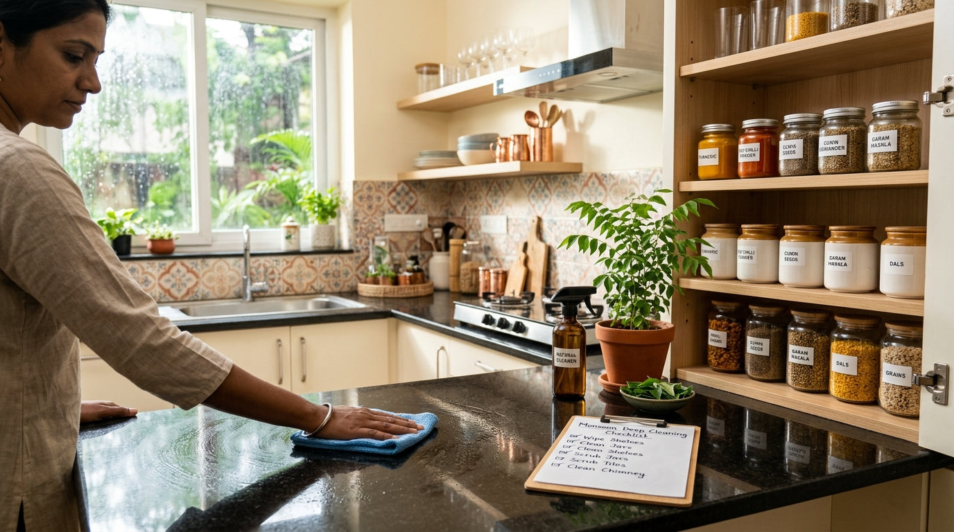 Clean kitchen counter