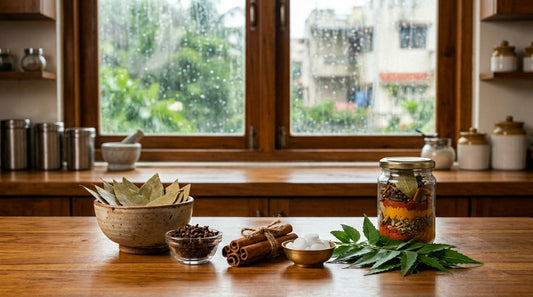 Natural pest control remedies for kitchen in monsoon India