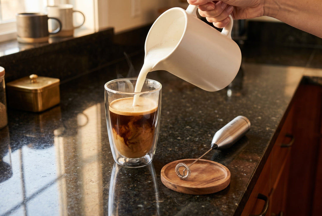 How to make latte at home without a steam wand using milk frother