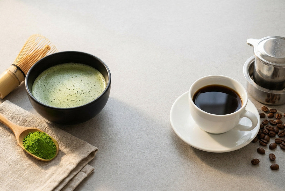 Matcha caffeine content compared with a cup of Indian filter coffee - InstaCuppa