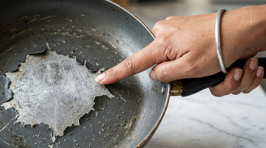 Non-stick coating peeling off pan - is it dangerous