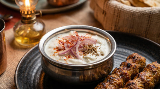 Onion raita recipe - pyaaz raita with sliced red onions in creamy fresh curd