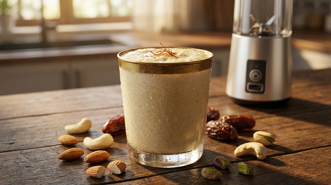 Dry Fruit Milkshake Recipe: Almond, Cashew & Date Power Shake