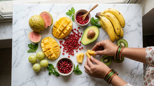 Protein rich fruits - guava pomegranate jackfruit and amla