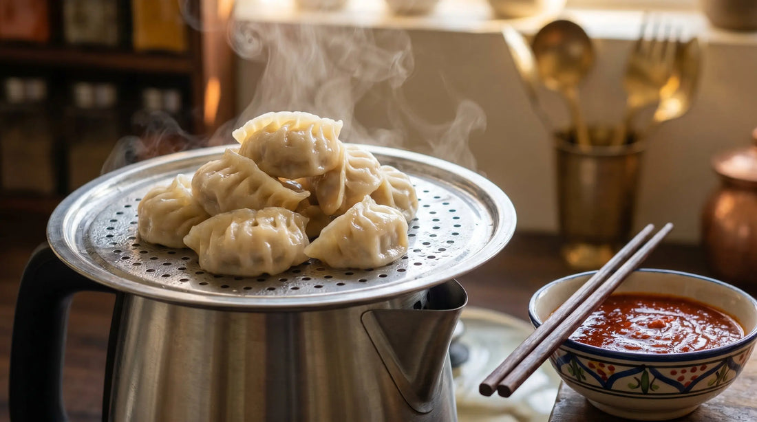 Steamer for Momos at Home: Electric vs Stovetop (Which Makes Better Momos?) - InstaCuppa blog cover