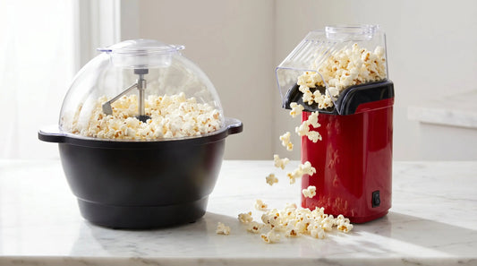 Stirring popcorn maker vs hot air popcorn maker comparison