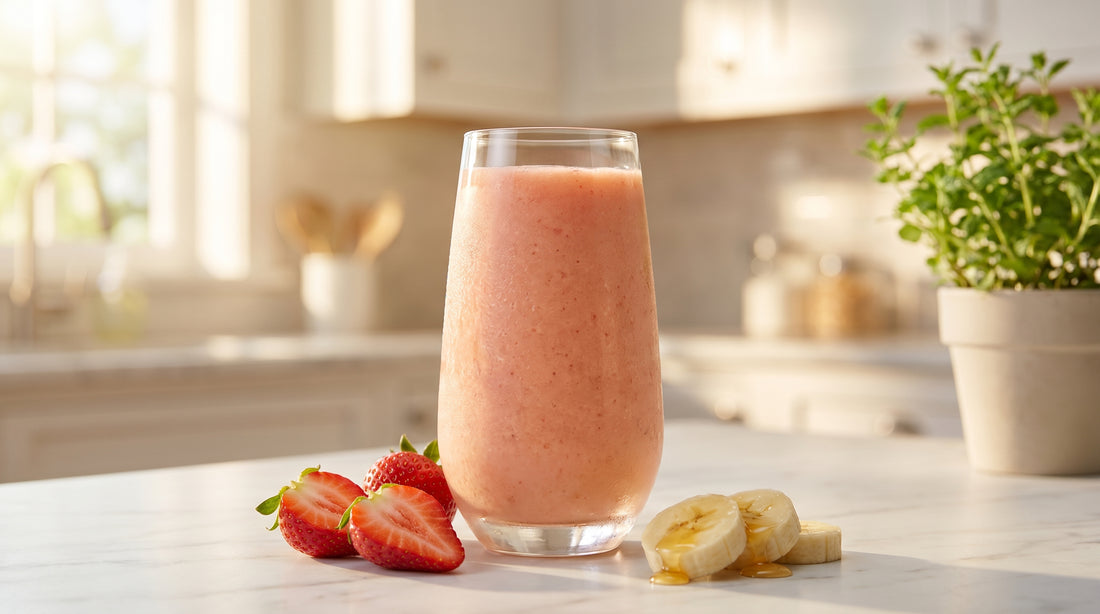 Strawberry Banana Smoothie - InstaCuppa Portable Blender Recipe