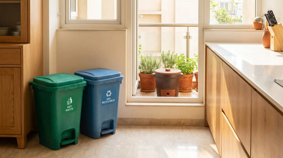 Waste management at home wet dry segregation