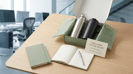 Welcome kit for employees - drinkware and bottles for onboarding kits