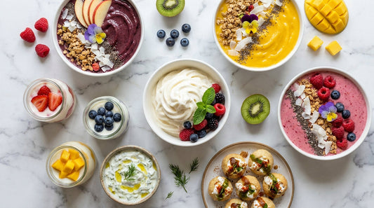 Homemade yogurt desserts smoothie bowls frozen yogurt and flavored yogurt