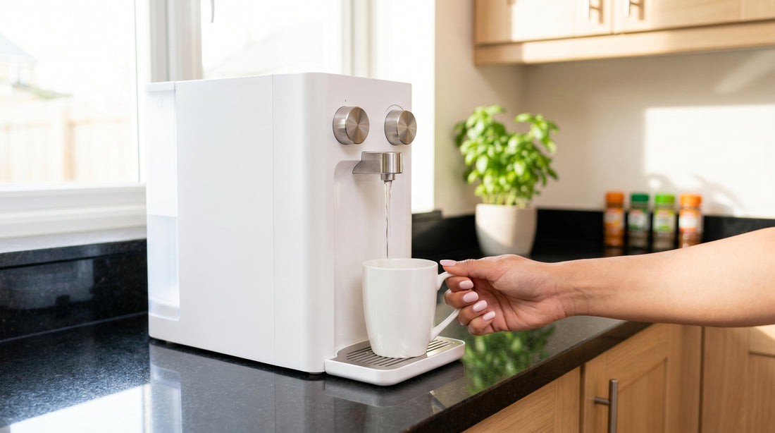 Hot water dispenser machine for Indian family kitchen