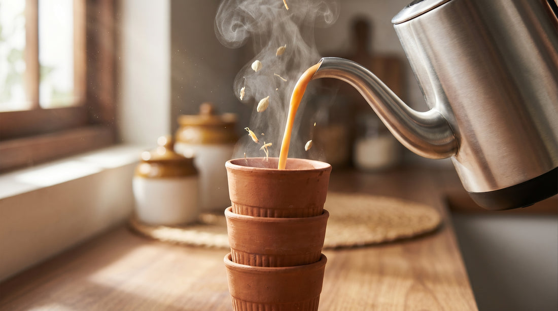 Chai maker machine dispensing masala chai